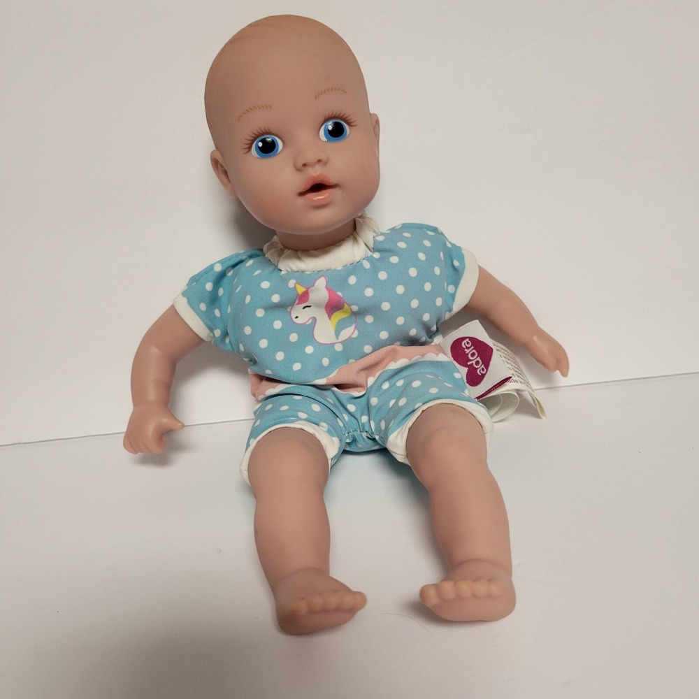 Adora Baby Toy 9in Doll Plush Vinyl Head Feet 2019 Charisma Brands Blue Unicorn